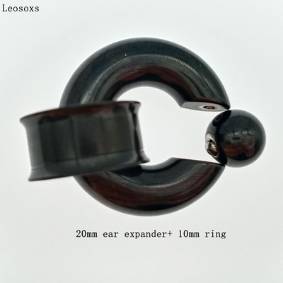 Leosoxs 1 σετ από ανοξείδωτο ατσάλι Διπλής λάμψης βύσμα βύσματος αυτιού βίδα Flesh Tunnel βύσμα μετρητή αυτιού Expander Κοσμήματα Piercing