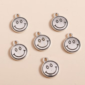 20 τμχ 12*15mm Classic Alloy Smile Face Charms Μενταγιόν για Κολιέ Σκουλαρίκια Κατασκευή Αξεσουάρ Γούρι κεφαλιού Diy Jewelry Findings