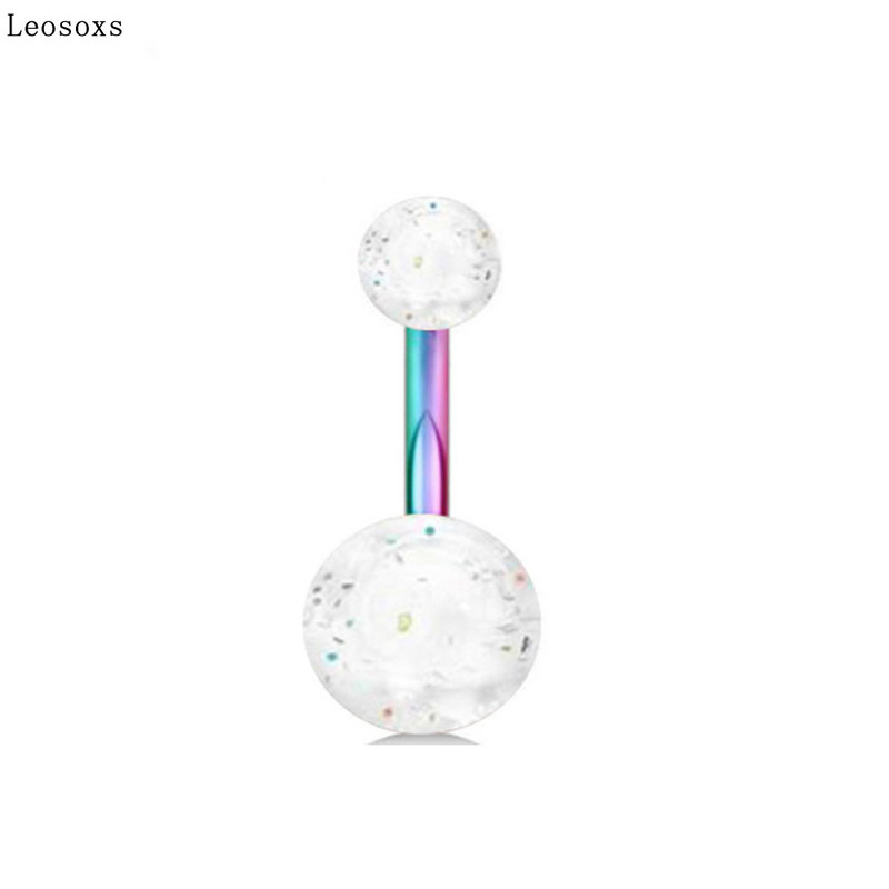 Leosoxs Belly Button Ring New Human Body Piercing Ομφαλικό τρύπημα από ανοξείδωτο ατσάλι