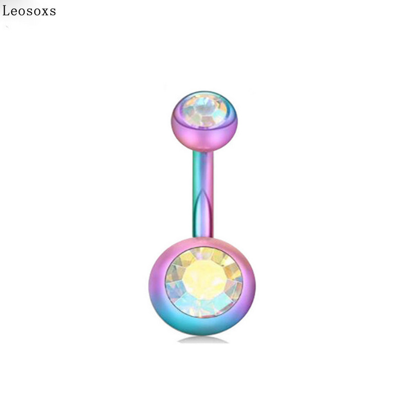 Leosoxs Belly Button Ring New Human Body Piercing Ομφαλικό τρύπημα από ανοξείδωτο ατσάλι