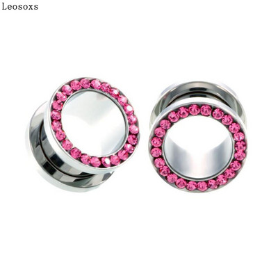 Leosoxs 2 τεμαχίων Διαστολέας αυτιού από ανοξείδωτο ατσάλι με διάτρηση αυτιού, δημοφιλές ευρωπαϊκά και αμερικανικά κοσμήματα