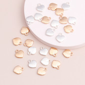 30τμχ 13x10mm Χρυσό Ασημί Χρώμα Small Alloy Καρδιές Μενταγιόν Γούρια για DIY Βραχιόλια Κολιέ Making Finding