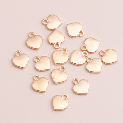 30τμχ 13x10mm Χρυσό Ασημί Χρώμα Small Alloy Καρδιές Μενταγιόν Γούρια για DIY Βραχιόλια Κολιέ Making Finding