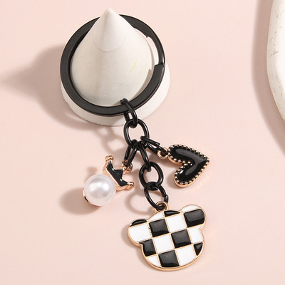 Μπρελόκ με σμάλτο κινουμένων σχεδίων κορώνα μαργαριτάρι καρδιά αρκουδάκι Μπρελόκ Ζώο μπρελόκ για γυναίκες κορίτσια Τσάντα αξεσουάρ DIY Δώρα κοσμημάτων