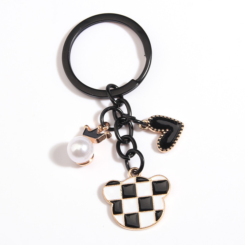 Μπρελόκ με σμάλτο κινουμένων σχεδίων κορώνα μαργαριτάρι καρδιά αρκουδάκι Μπρελόκ Ζώο μπρελόκ για γυναίκες κορίτσια Τσάντα αξεσουάρ DIY Δώρα κοσμημάτων