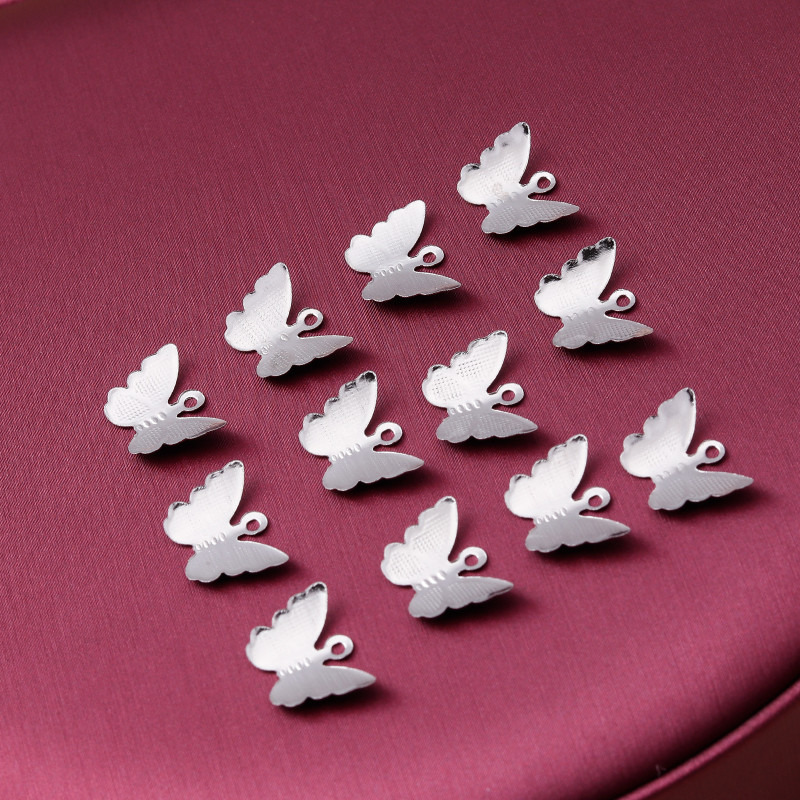 100 bucăți 11 x 10 mm, 2 culori, farmece cu fluturi de insecte pentru fabricarea de bijuterii și lucrarea de artizanat, cercei din aliaj, pandantive, coliere, cadouri DIY