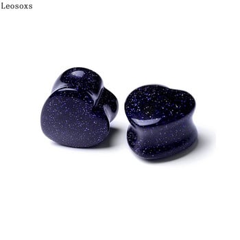 Leosoxs Hot Ear Expansion Love Heart-shaped Stone Pinna Earrings Earrings Piercing Jewelry Plug Tunnel Jewelry