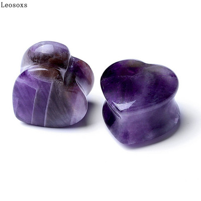 Leosoxs Hot Ear Expansion Love Szív alakú Stone Pinna Fülbevaló Fülbevaló Piercing Ékszer Plug Tunnel Ékszer