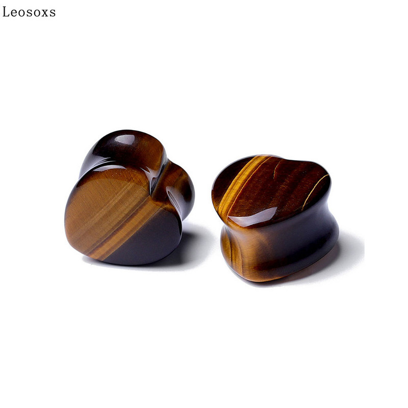 Leosoxs Hot Ear Expansion Love Szív alakú Stone Pinna Fülbevaló Fülbevaló Piercing Ékszer Plug Tunnel Ékszer