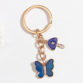 Χαριτωμένο σμάλτο Μπρελόκ Butterfly Mushroom Μπρελόκ Κρυστάλλινα Μπρελόκ Δώρα για Γυναίκες Ανδρικές τσάντες Αξεσουάρ DIY Κοσμήματα