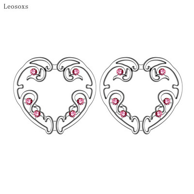 Leosoxs Fashion Νέο Αντιαλλεργικό Δαχτυλίδι στήθους σε σχήμα καρδιάς Κοσμήματα Piercing Edge με κοίλο σχέδιο