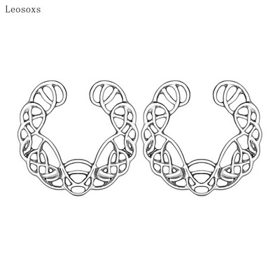 Leosoxs Fashion Νέο Αντιαλλεργικό Δαχτυλίδι στήθους σε σχήμα καρδιάς Κοσμήματα Piercing Edge με κοίλο σχέδιο