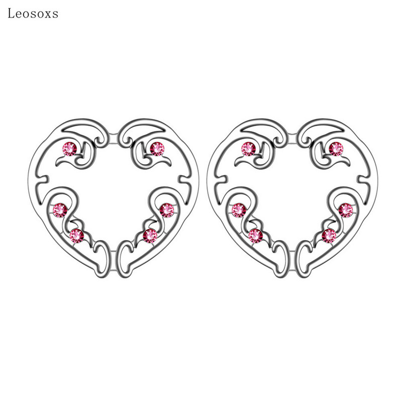 Leosoxs Fashion Νέο Αντιαλλεργικό Δαχτυλίδι στήθους σε σχήμα καρδιάς Κοσμήματα Piercing Edge με κοίλο σχέδιο