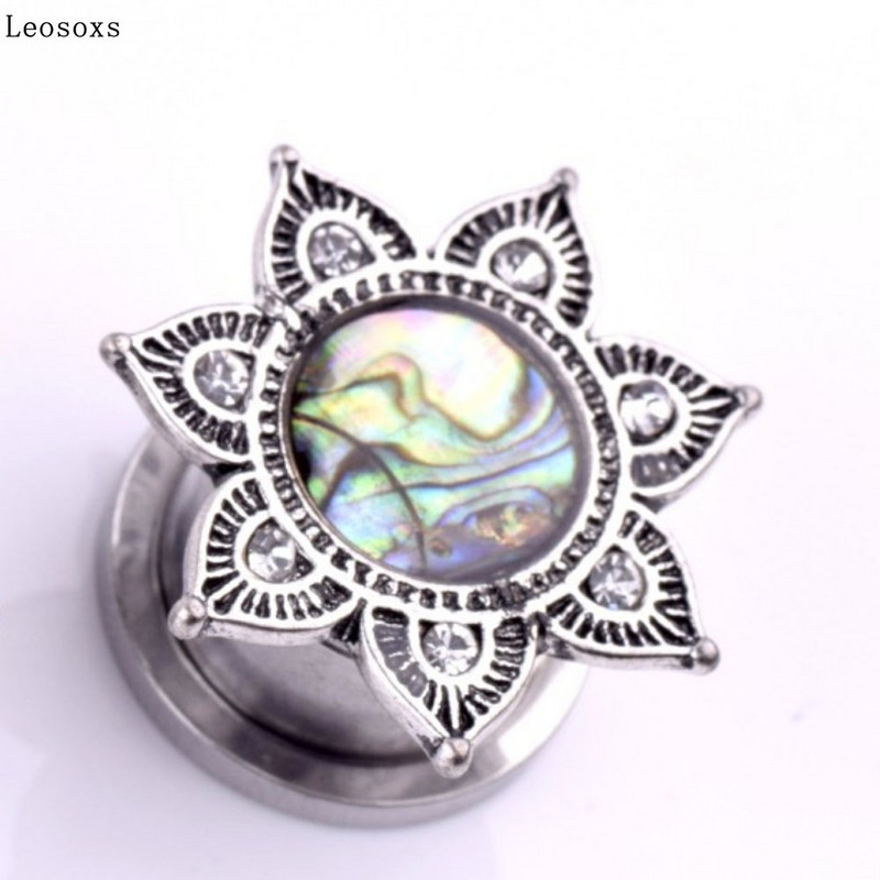 Leosoxs 2 τεμάχια κοσμήματα που τρυπούν ανθρώπινο σώμα σε σχήμα λουλουδιού από ανοξείδωτο ατσάλι σε σχήμα λουλουδιού