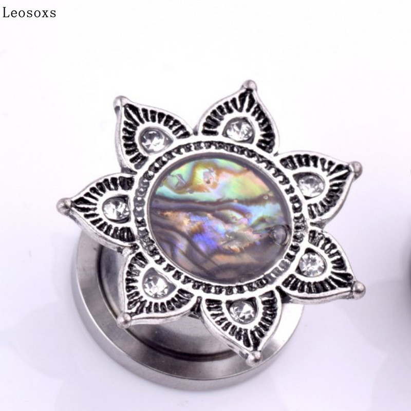 Leosoxs 2 τεμάχια κοσμήματα που τρυπούν ανθρώπινο σώμα σε σχήμα λουλουδιού από ανοξείδωτο ατσάλι σε σχήμα λουλουδιού