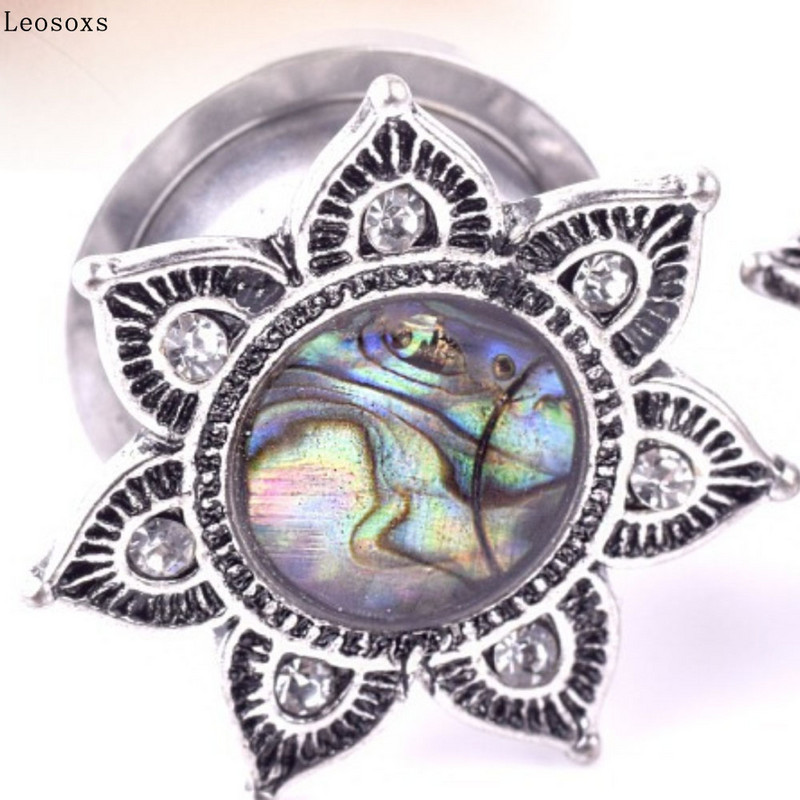 Leosoxs 2 τεμάχια κοσμήματα που τρυπούν ανθρώπινο σώμα σε σχήμα λουλουδιού από ανοξείδωτο ατσάλι σε σχήμα λουλουδιού