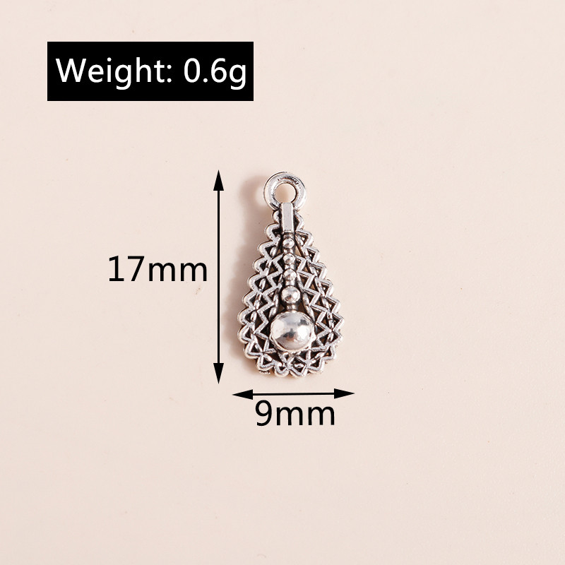 50 de bucăți 17*9 mm la modă, placat cu argint antic, picături de apă, breloc din aliaj metalic, pandantiv cu flori pentru bijuterii DIY, marcare manuală