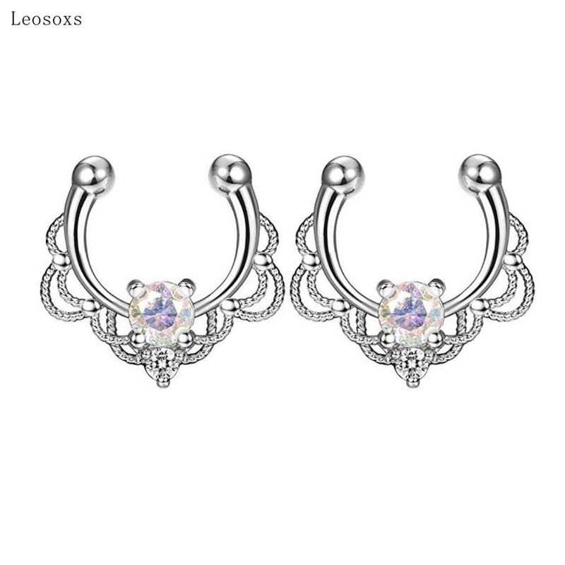 Leosoxs 2 buc. Bijuterii piercing la nas cu inele de nas din zircon, vândute la cald în Europa și America
