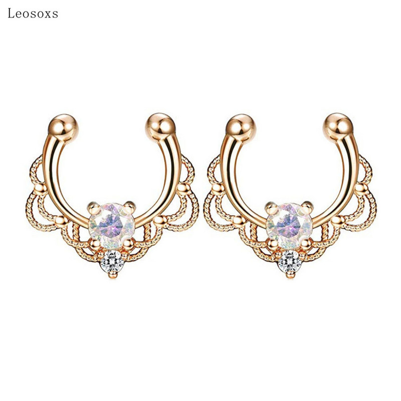 Leosoxs 2 buc. Bijuterii piercing la nas cu inele de nas din zircon, vândute la cald în Europa și America