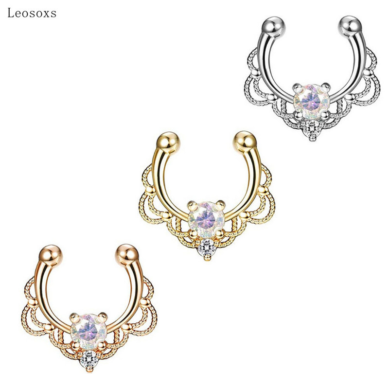 Leosoxs 2 buc. Bijuterii piercing la nas cu inele de nas din zircon, vândute la cald în Europa și America