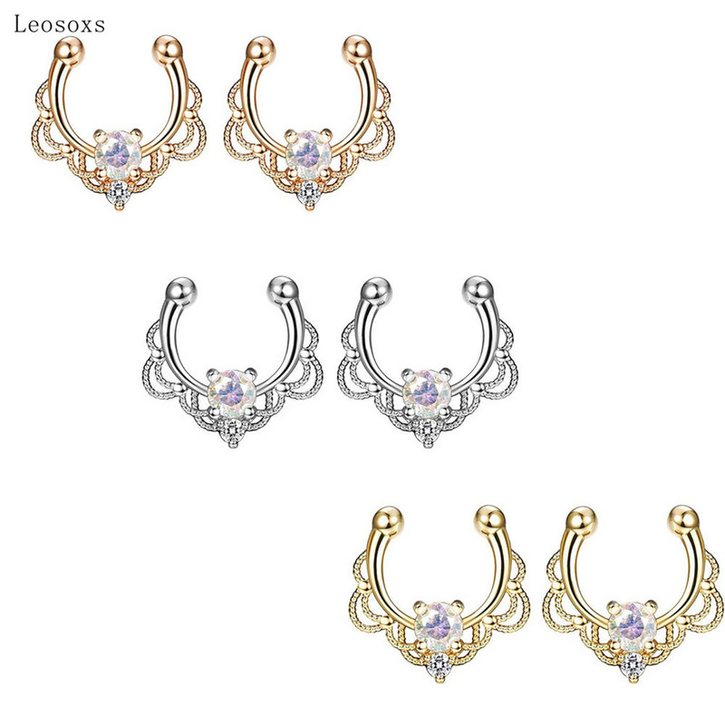 Leosoxs 2 buc. Bijuterii piercing la nas cu inele de nas din zircon, vândute la cald în Europa și America