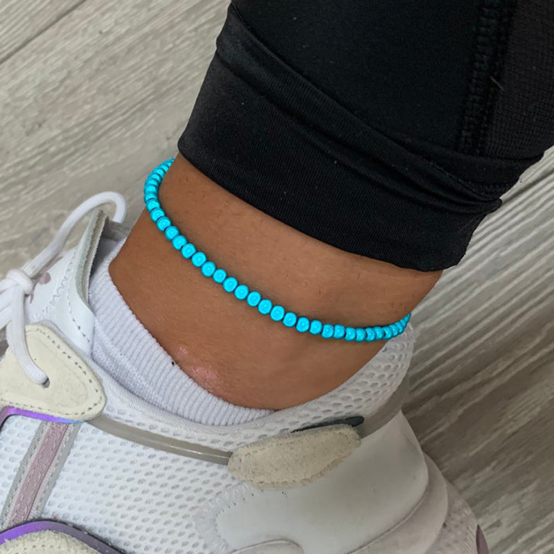 Νέα μόδα καλοκαιρινή χελώνα απομίμηση μαργαριταρένιων γυναικείων βραχιόλι ποδιών παραλίας πόδι αστράγαλος για γυναίκες Δώρο κοσμήματος