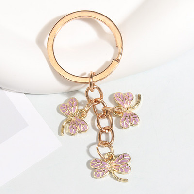 Breloc drăguț emailat, breloc cu libelule colorată, breloc cu animale, cadouri de suvenir pentru femei, bărbați, chei de mașină, bijuterii lucrate manual DIY