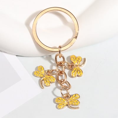 Breloc drăguț emailat, breloc cu libelule colorată, breloc cu animale, cadouri de suvenir pentru femei, bărbați, chei de mașină, bijuterii lucrate manual DIY