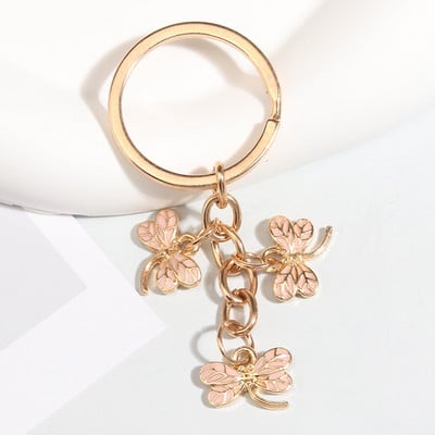 Breloc drăguț emailat, breloc cu libelule colorată, breloc cu animale, cadouri de suvenir pentru femei, bărbați, chei de mașină, bijuterii lucrate manual DIY