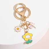 Μπρελόκ με σμάλτο κινουμένων σχεδίων Μικρό λουλούδι Dragonfly Μπρελόκ Smile Face Μπρελόκ για γυναίκες κορίτσια DIY Χειροποίητα γλυκά κοσμήματα