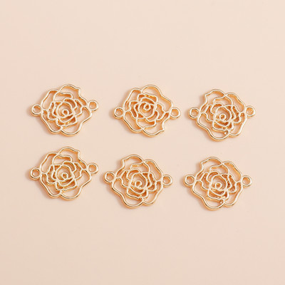 40 τμχ 15*20 χιλιοστά Χρυσό Χρώμα Μεταλλικά Γούρια Lucky Irish Τετράφυλλα μενταγιόν τριφύλλι για κοσμήματα κατασκευής DIY Χειροποίητο κολιέ βραχιόλι