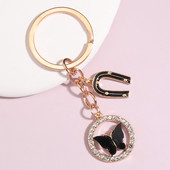 Breloc drăguț emailat, 3 culori, fluture, potcoavă, breloc norocos, cadouri de suvenir pentru femei, bărbați, bijuterii lucrate manual