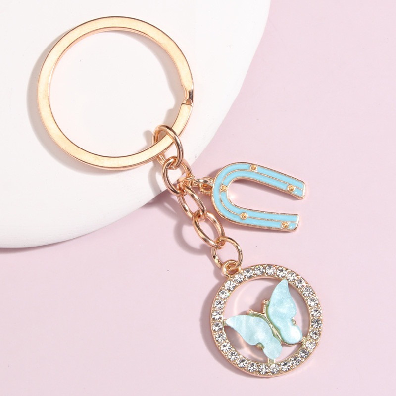 Breloc drăguț emailat, 3 culori, fluture, potcoavă, breloc norocos, cadouri de suvenir pentru femei, bărbați, bijuterii lucrate manual