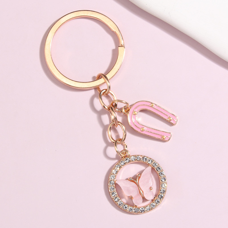 Breloc drăguț emailat, 3 culori, fluture, potcoavă, breloc norocos, cadouri de suvenir pentru femei, bărbați, bijuterii lucrate manual