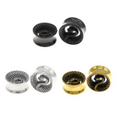 Leosoxs 1 pereche de dopuri de urechi de șarpe negru din oțel inoxidabil 8-25mm calibre pentru urechi Expander Piercing pentru ureche Bijuterii de modă Nou