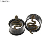Leosoxs 1 par mjerača za zmijske uši od nehrđajućeg čelika Tuneli za proširenje naušnica Nosači za piercing Modni nakit 8-25 mm