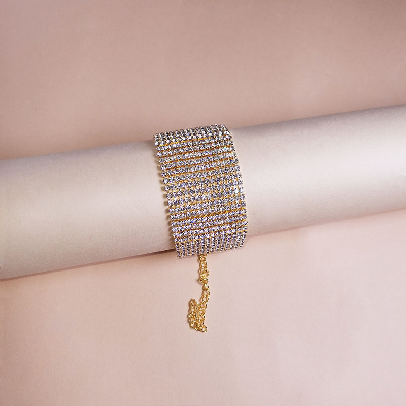 Brățări de gleznă cu strasuri simple, elastice, pentru femei, argint, lux, bijuterii pentru picioare, sandale desculțe, cadou de petrecere punk de mireasă