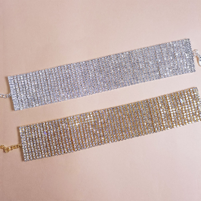 Brățări de gleznă cu strasuri simple, elastice, pentru femei, argint, lux, bijuterii pentru picioare, sandale desculțe, cadou de petrecere punk de mireasă