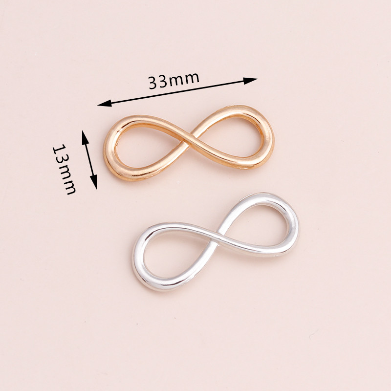 15 buc. Conectori infiniti de înaltă calitate, pandantive pentru bricolaj, brățări, coliere, bijuterii în două culori.
