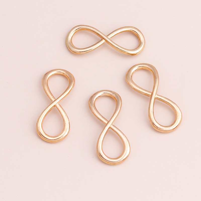 15 buc. Conectori infiniti de înaltă calitate, pandantive pentru bricolaj, brățări, coliere, bijuterii în două culori.