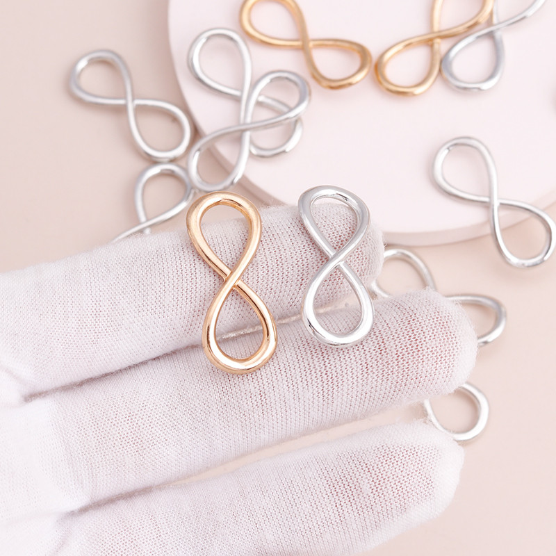 15 buc. Conectori infiniti de înaltă calitate, pandantive pentru bricolaj, brățări, coliere, bijuterii în două culori.