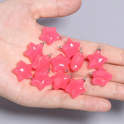 10 buc/lot amestecat drăguț rășină stea charms pandantive pentru brățări colier cercei bijuterii fabricare bricolaj piese breloc 20x17.5mm