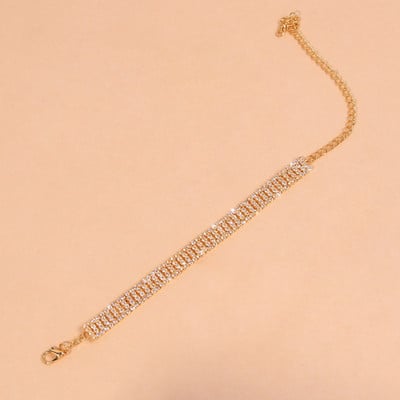 Stonefans gleznă boemă cu mai multe straturi, cu strasuri, pentru femei, accesorii de plajă, gleznă de tenis de cristal, lanț pentru picioare, bijuterii pentru picioare