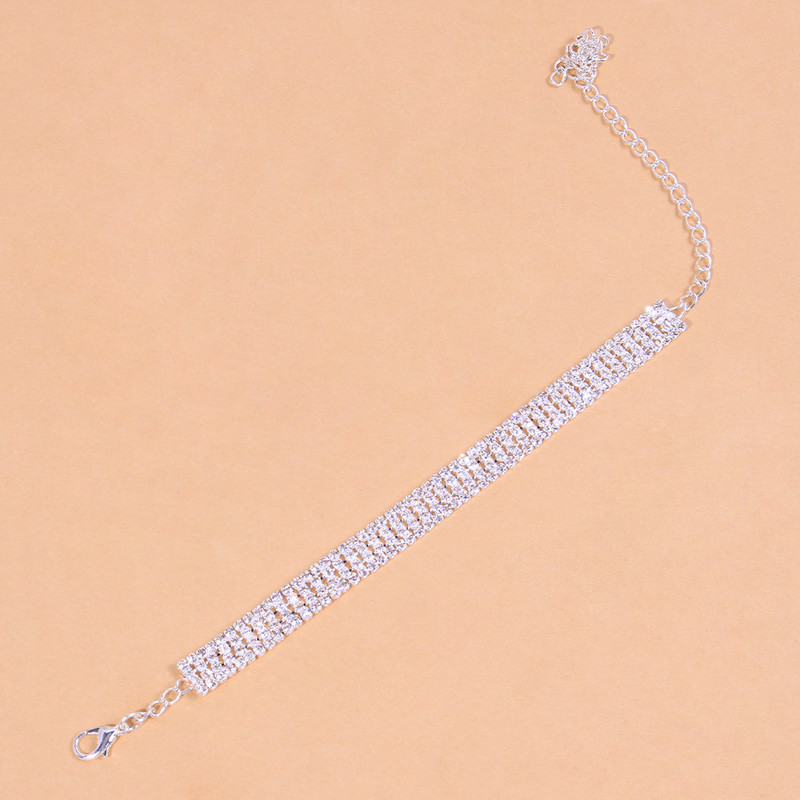 Stonefans gleznă boemă cu mai multe straturi, cu strasuri, pentru femei, accesorii de plajă, gleznă de tenis de cristal, lanț pentru picioare, bijuterii pentru picioare