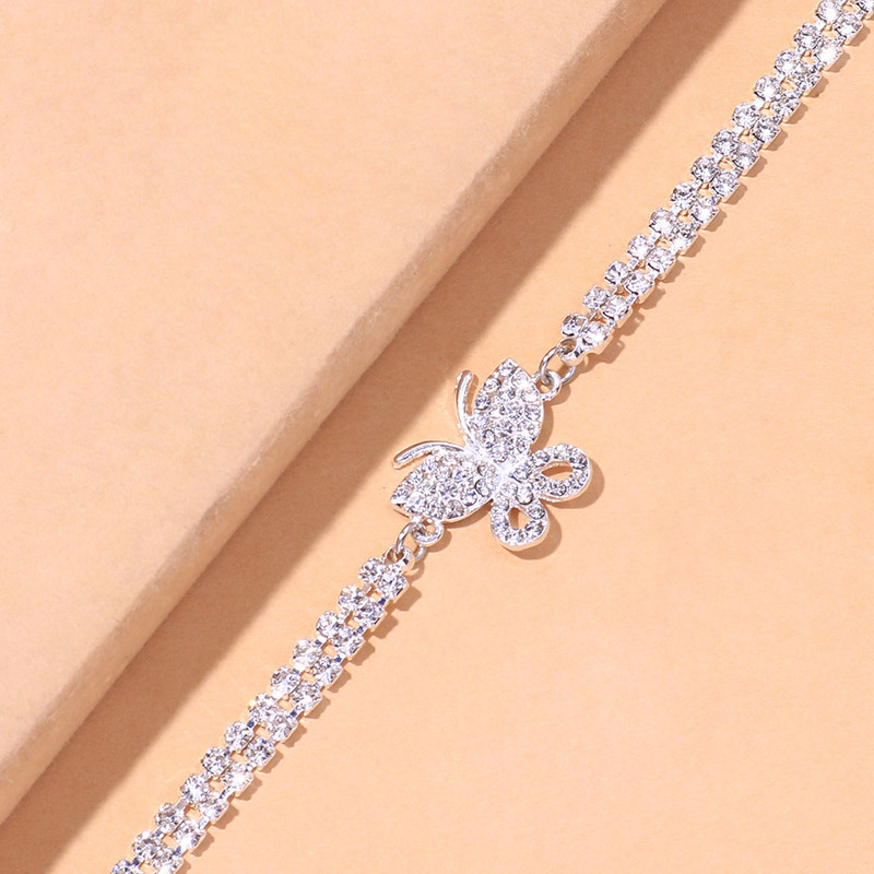 Stonefans femei boeme strass fluture gleznă cu ridicata de vară cristal tenis picior lanț gleznă brățară bijuterii de modă