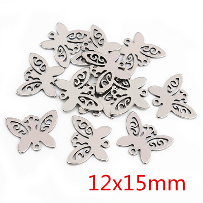 20 bucle duble din oțel inoxidabil 316, fără decolorare, stea, copac, inimă, farmece drăguțe, pandantiv, descoperiri de bijuterii pentru colier, brățară