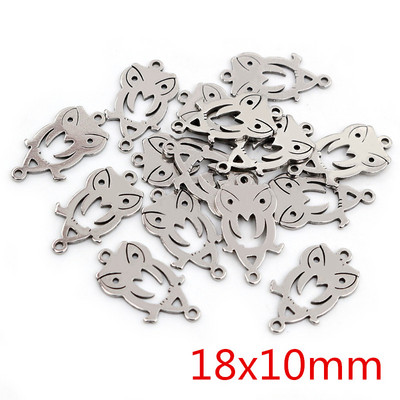 20 bucle duble din oțel inoxidabil 316, fără decolorare, stea, copac, inimă, farmece drăguțe, pandantiv, descoperiri de bijuterii pentru colier, brățară