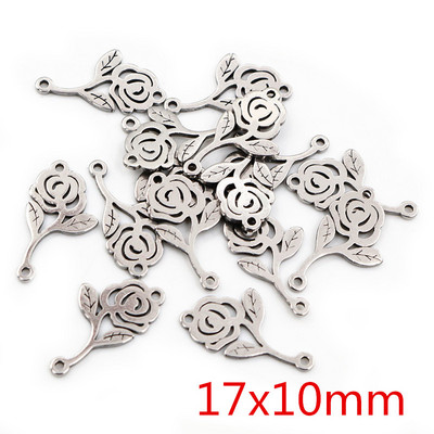 20 bucle duble din oțel inoxidabil 316, fără decolorare, stea, copac, inimă, farmece drăguțe, pandantiv, descoperiri de bijuterii pentru colier, brățară