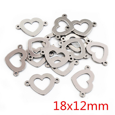 20 bucle duble din oțel inoxidabil 316, fără decolorare, stea, copac, inimă, farmece drăguțe, pandantiv, descoperiri de bijuterii pentru colier, brățară