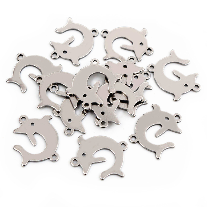 20 bucle duble din oțel inoxidabil 316, fără decolorare, stea, copac, inimă, farmece drăguțe, pandantiv, descoperiri de bijuterii pentru colier, brățară